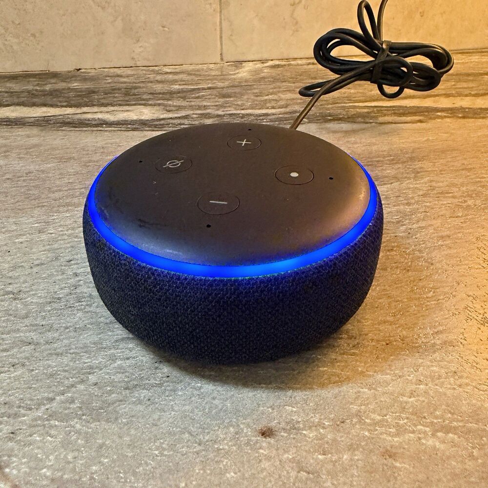 Amazon Echo Dot Smart Speaker C78MP8 Black Alexa Wi-Fi BT Voice w/ Adapter